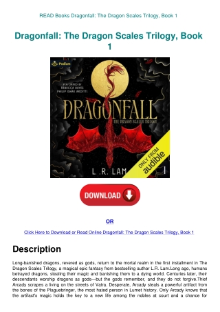 READ Books Dragonfall The Dragon Scales Trilogy  Book 1