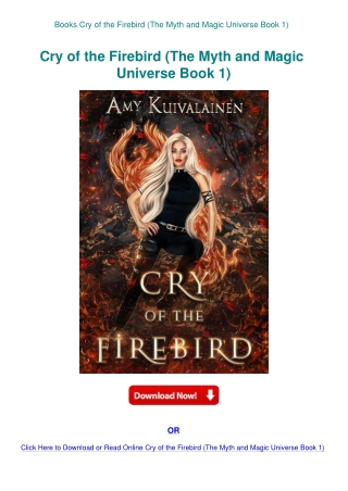 Books Cry of the Firebird (The Myth and Magic Universe Book 1)