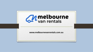 Long Term Van Rental Melbourne