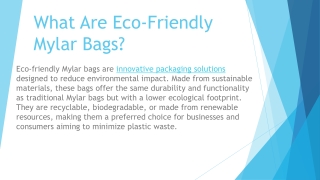 Eco-Friendly Affordable Mylar Bags wholesale