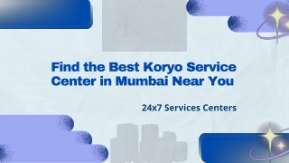 Find the Best Koryo Service Center in Mumbai Near You