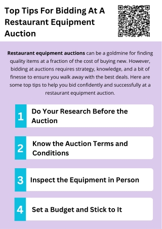 Top Tips For Bidding At A Restaurant Equipment Auction