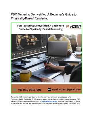 PBR Texturing Demystified A Beginner's Guide to Physically-Based Rendering