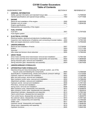 CASE CX180 CRAWLER EXCAVATOR Service Repair Manual Instant Download