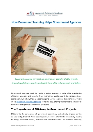 How Document Scanning Helps Government Agencies