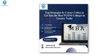 Top Strategies to Join the Best PGDM Colleges in Greater Noida