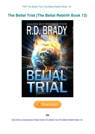 PDF The Belial Trial (The Belial Rebirth Book 13)
