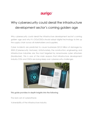 Why cybersecurity could derail the infrastructure development sector’s coming golden age