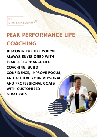 Peak Performance Life Coaching  Transform Your Life with Expert Guidance