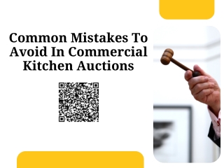 Common Mistakes To Avoid In Commercial Kitchen Auctions