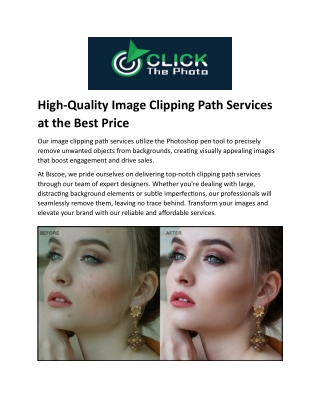 Clipping Path Service Provider Company | Photo Editing