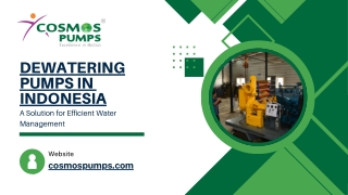 dewatering pumps in  Indonesia - cosmos pumps