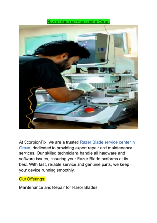 Razer blade service center Oman