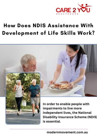 How Does NDIS Assistance With Development of Life Skills Work?