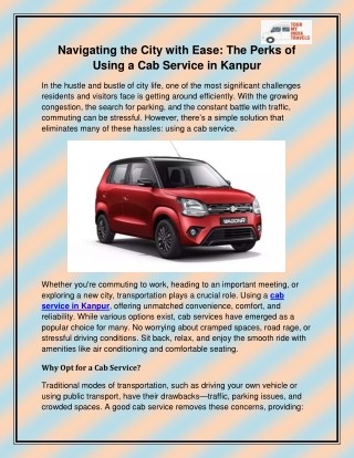 Cab Service in Kanpur