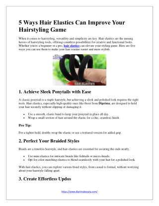 5 Ways Hair Elastics Can Improve Your Hairstyling Game