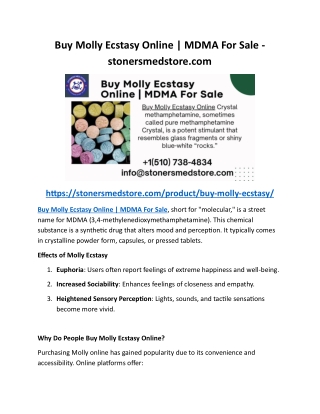 Buy Molly Ecstasy Online MDMA For Sale - stonersmedstore