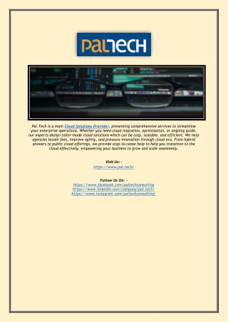 Trusted Cloud Solutions Provider | Pal.Tech