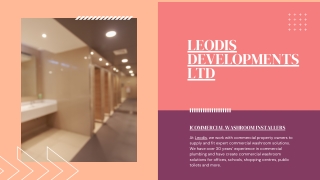 Office toilet refurbishment, Commercial washroom installers & fitters LeedsPDF