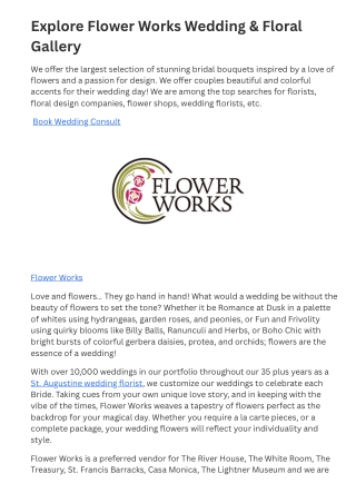 Explore Flower Works Wedding & Floral Gallery | Flower Works