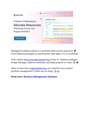 Why is Capacity Planning Vital for Project Portfolio Management