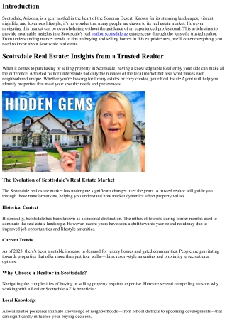 Scottsdale Real Estate: Insights from a Trusted Realtor
