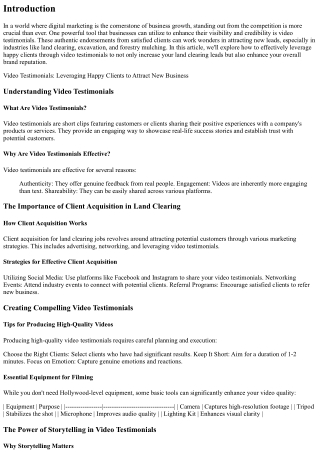 “Video Testimonials: Leveraging Happy Clients to Attract New Business”