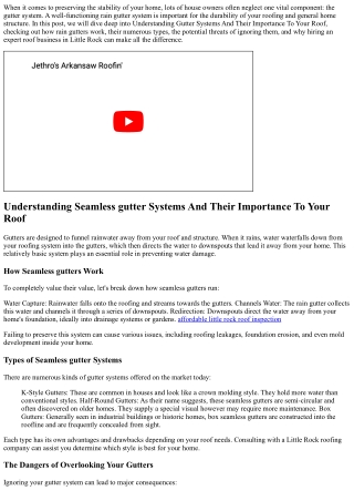 Understanding Seamless Gutter Systems And Their Value To Your Roof