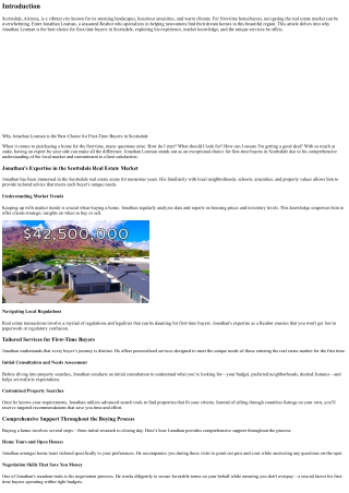 Why Jonathan Leaman is the Best Choice for First-Time Buyers in Scottsdale