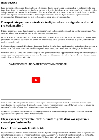 Comment intégrer votre carte de visite digitale dans vos signatures d'email prof