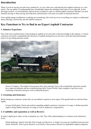 Secret Includes to Try To Find in a Knowledgeable Asphalt Service Provider