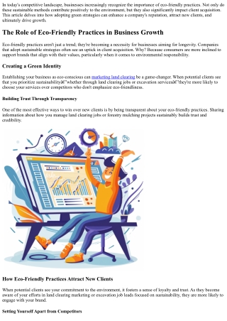 “Exploring the Impact of Eco-Friendly Practices on Client Acquisition”