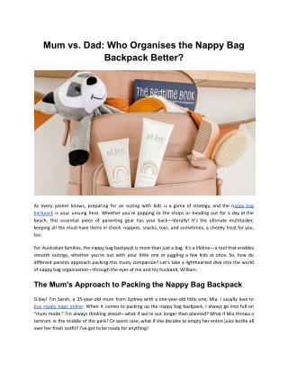 Mum vs. Dad_ Who Organises the Nappy Bag Backpack Better_