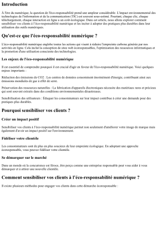 Comment sensibiliser vos clients à l’éco-responsabilité numérique ?