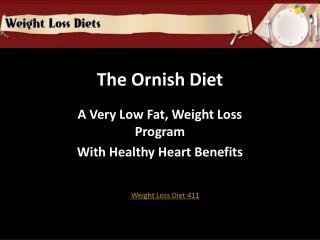 the low fat ornish diet