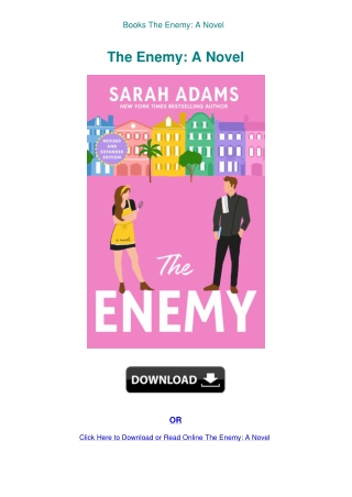 Books The Enemy A Novel