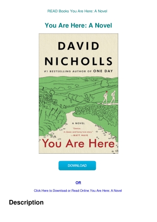 READ Books You Are Here A Novel