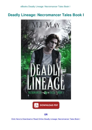 eBooks Deadly Lineage Necromancer Tales Book I