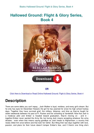 Books Hallowed Ground Flight & Glory Series  Book 4