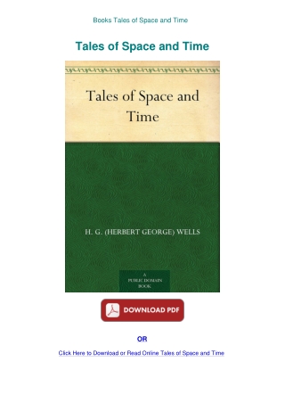 Books Tales of Space and Time