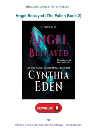 Books Angel Betrayed (The Fallen Book 2)
