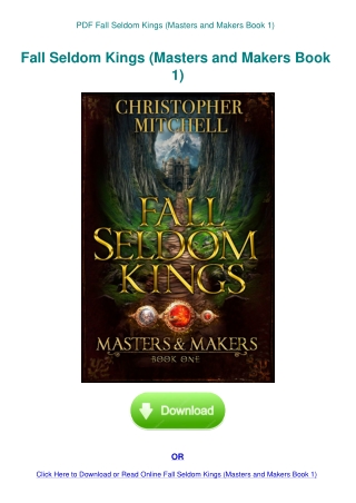 PDF Fall Seldom Kings (Masters and Makers Book 1)