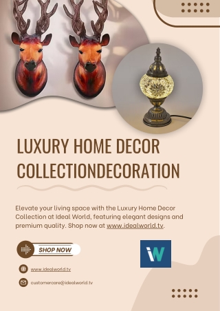 Luxury Home Decor Collection - www.idealworld.tv