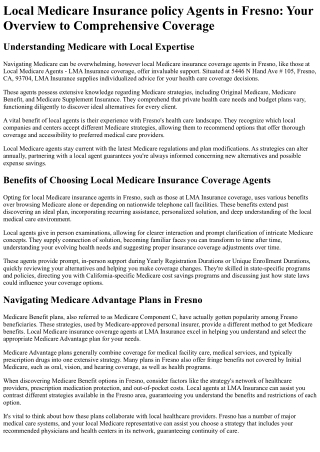 Local Medicare Agents