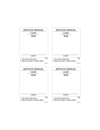 CASE W36 Wheel Loader Service Repair Manual Instant Download