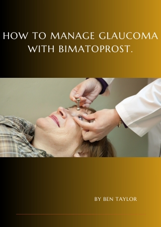 Glaucoma, its diagnosis, treatment and prevention.