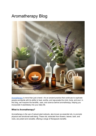 Aromatherapy Blog