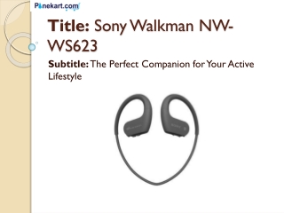 Sony Walkman NW-WS623 4GB Wireless MP3 Player ppt