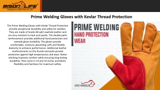 Prime Welding Gloves with Kevlar Thread Protection