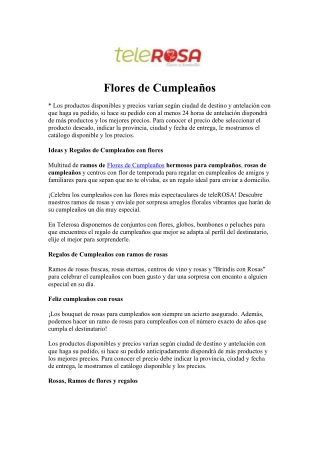Flores de Cumpleaños